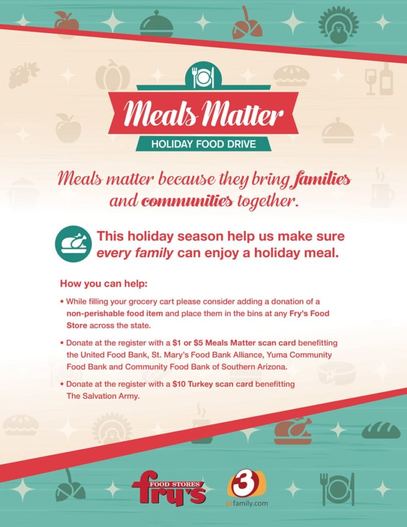 Fry's Meals Matter Holiday Food Drive St. Mary's Food Bank